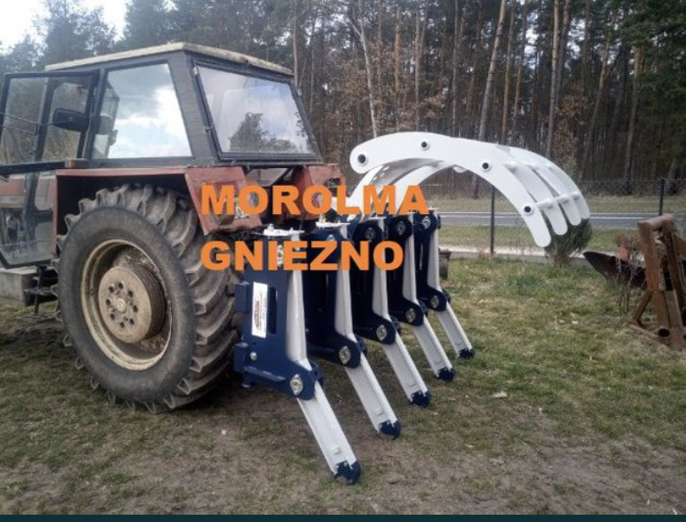 NOWOŚĆ Zgrabiarka do gałęzi brona leśna 4-zębowa z kłami 2,42 m — zdjęcie 3