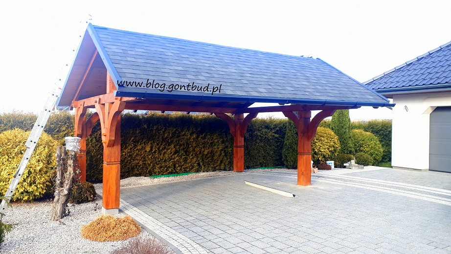 Garaż Drewniany Carport Wiata Garażowa Wielostanowiskowa Altana — zdjęcie 2
