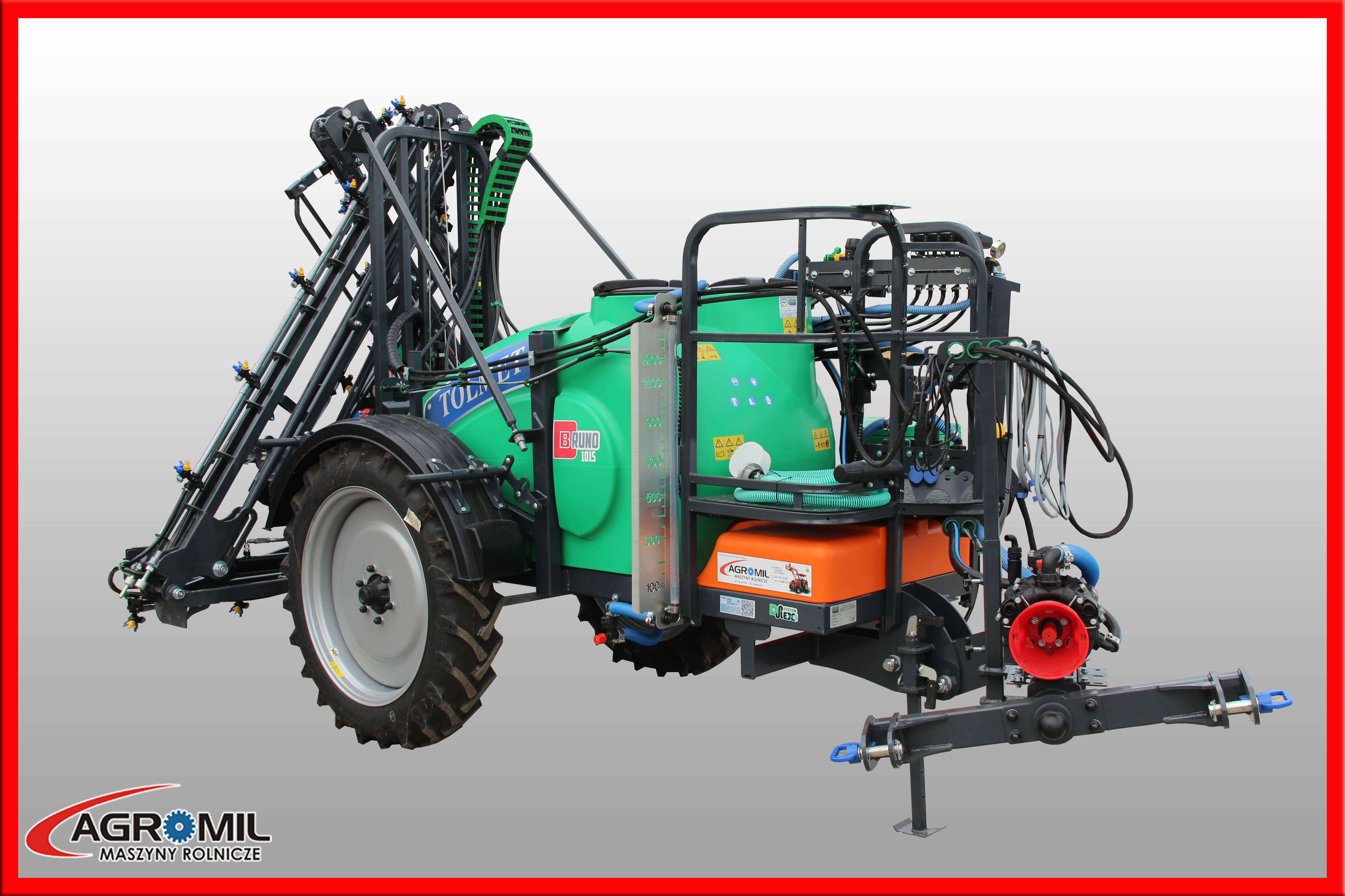 Opryskiwacz zaczepiany przyczepiany hydrauliczny Bruno belka X Tolmet — zdjęcie 1