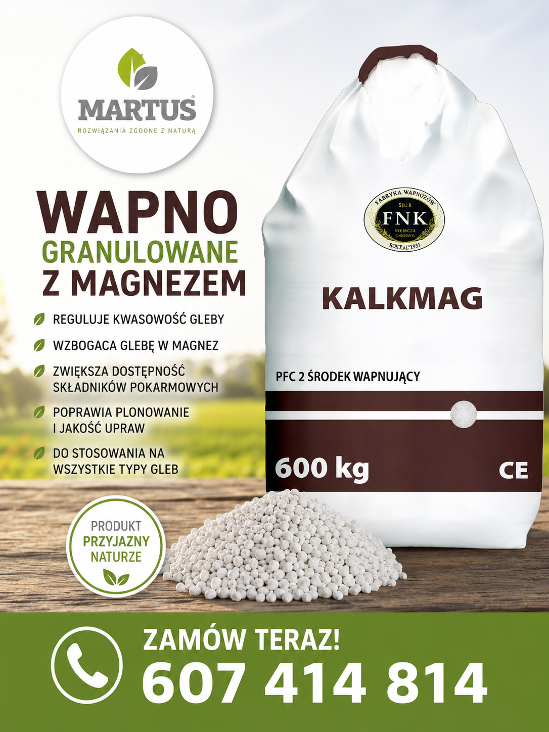 Wapno granulowane z magnezem KalkMag