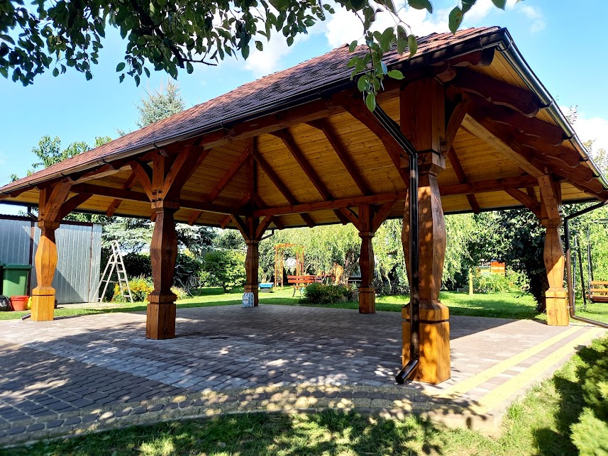 Garaż , wiata garażowa, Altana drewniana ozdobna  , domek , sauna  — zdjęcie 2