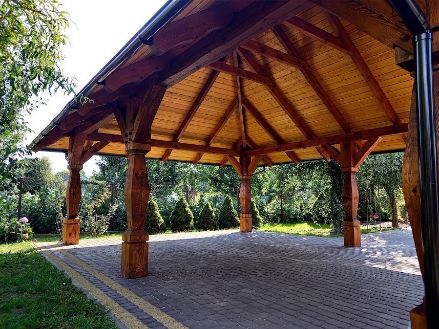 Garaż , wiata garażowa, Altana drewniana ozdobna  , domek , sauna  — zdjęcie 4