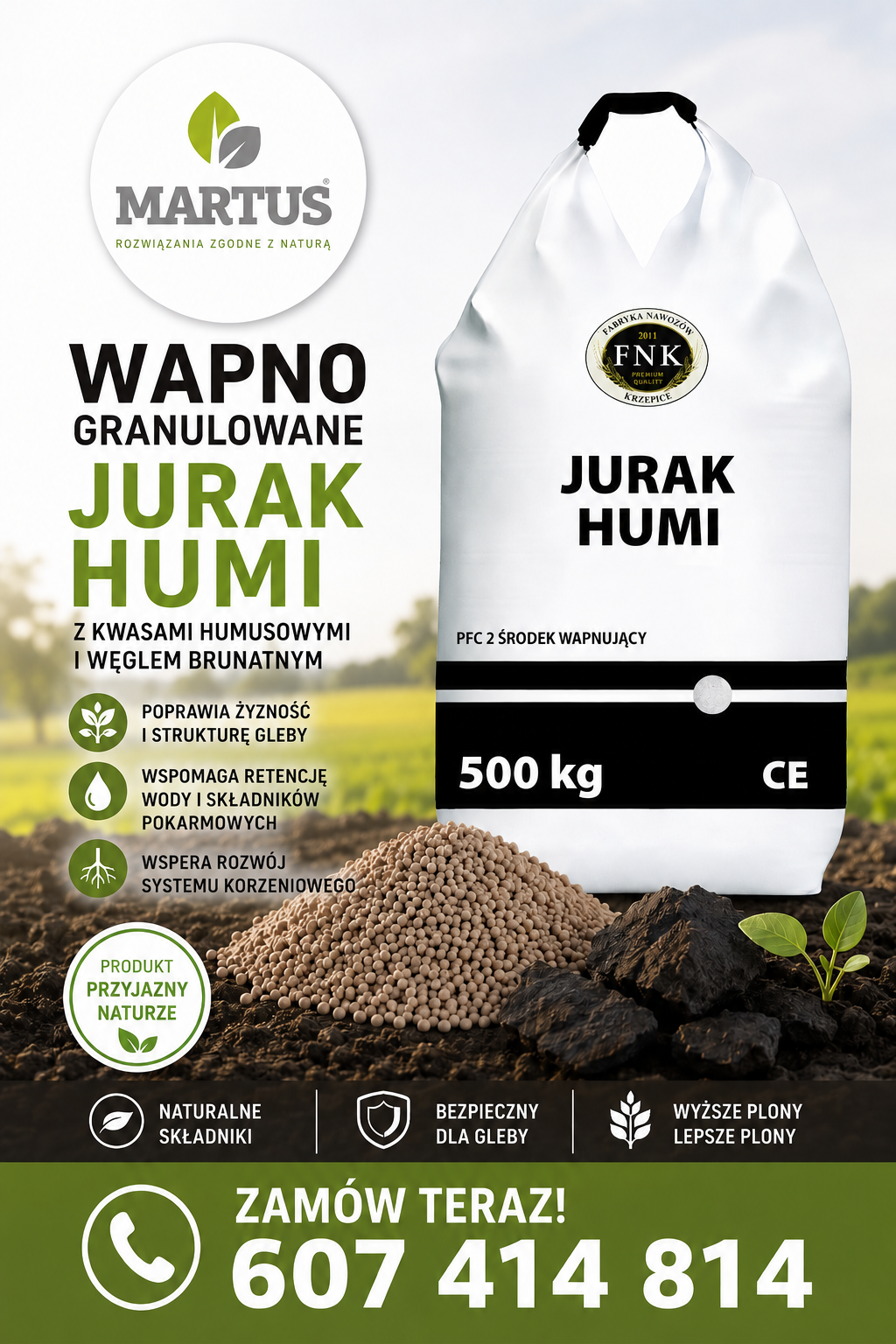 Wapno granulowane JURAK HUMI 