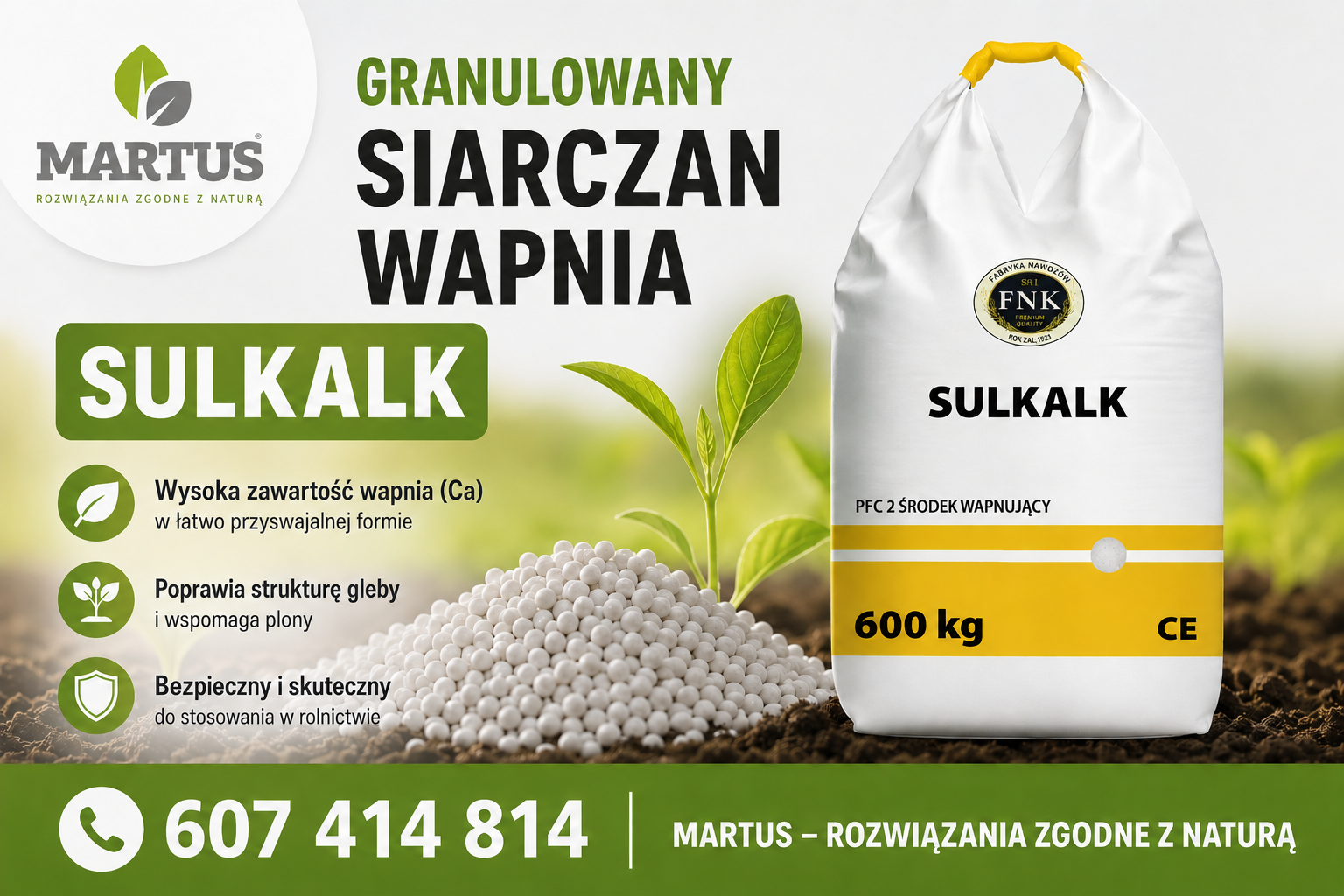Sulkalk - granulowany siarczan wapnia