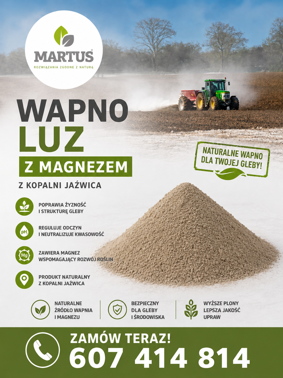 Wapno węglanowe z magnezem z Kopalni Jaźwica 