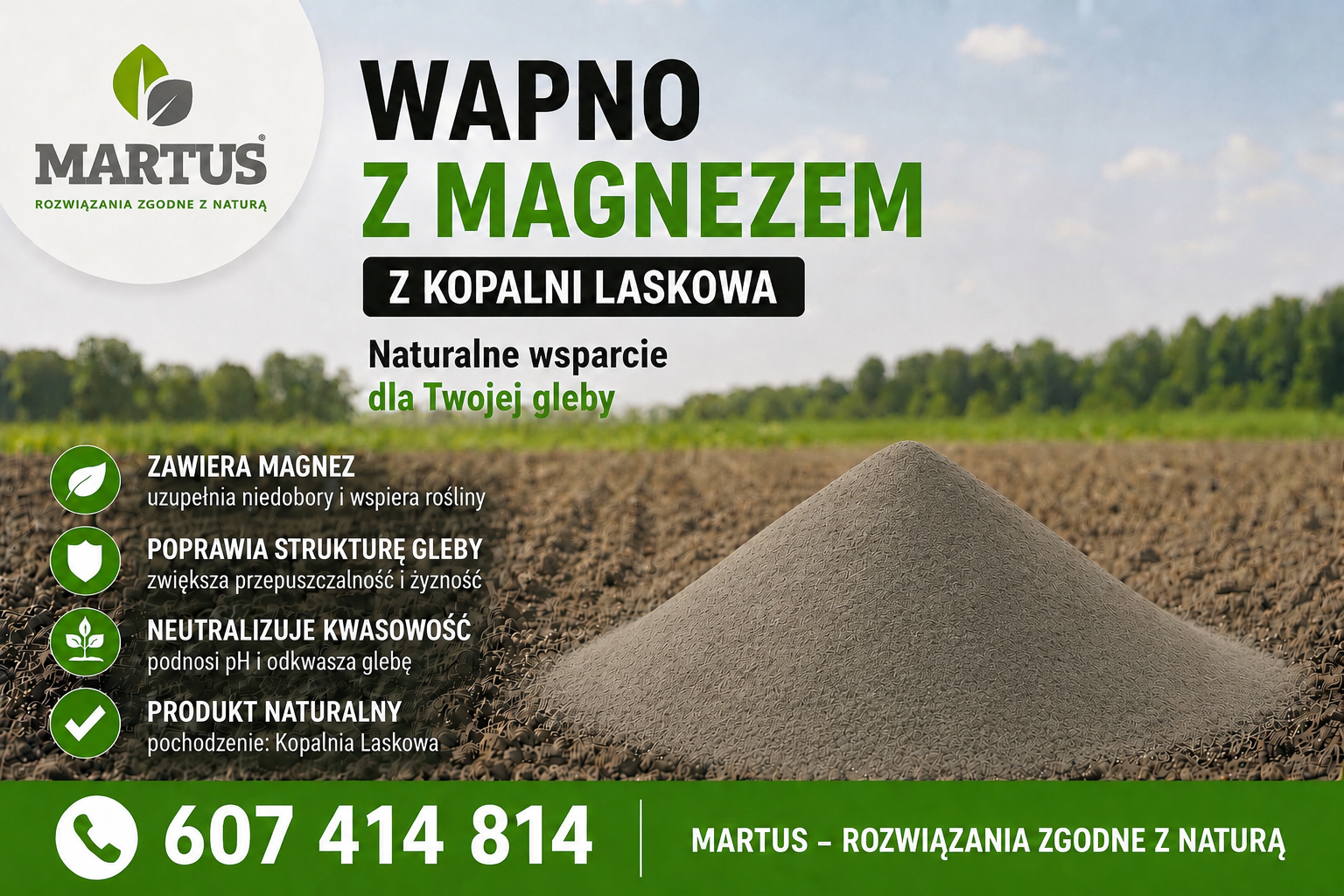 Wapno węglanowe z magnezem z Kopalni Laskowa