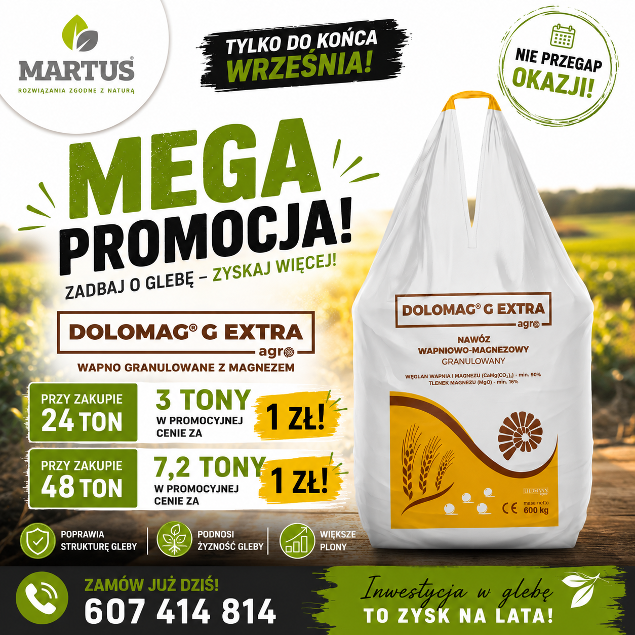 DOLOMAG G Extra nawóz wapniowo-magnezowy