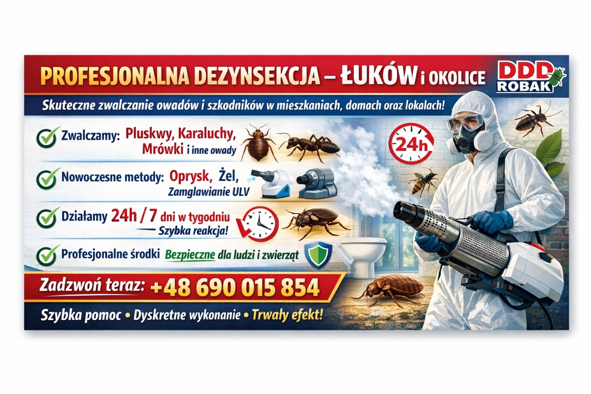 Dezynsekcja Łuków – Skuteczne Zwalczanie Szkodników! 🛡️