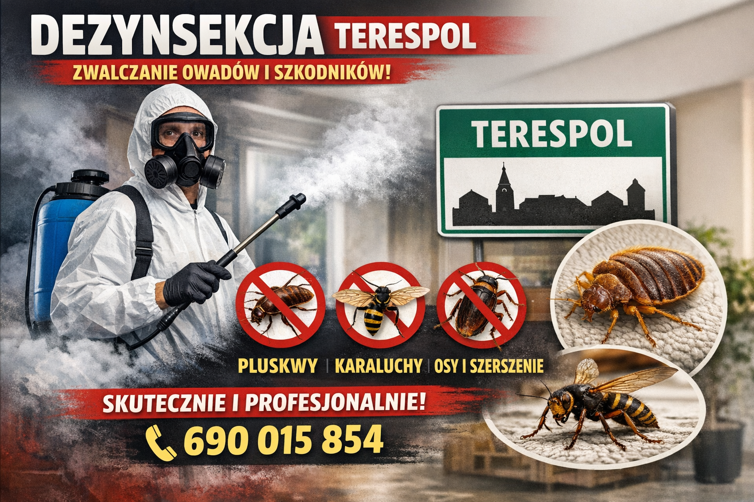 Dezynsekcja Terespol – skuteczne zwalczanie owadów | DDD Robak Team